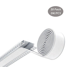 Load image into Gallery viewer, 100*19mm LED Drywall Channel Plaster-in Aluminum LED Profile with Long Diffuser LED Aluminum Profile for 16mm Thick Drywall (DK-DP10019)