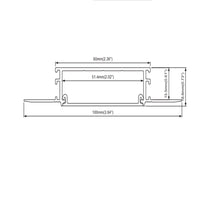 Load image into Gallery viewer, 100*19mm LED Drywall Channel Plaster-in Aluminum LED Profile with Long Diffuser LED Aluminum Profile for 16mm Thick Drywall (DK-DP10019)