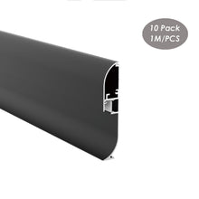 Load image into Gallery viewer, 15*80mm Black LED Skirting Light Aluminum Channel Profile for Toe Kick Line Baseboard Lighting (DK-MP1580)