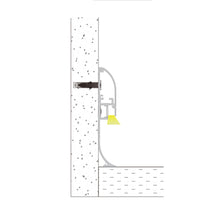 Load image into Gallery viewer, 15*80mm Black LED Skirting Light Aluminum Channel Profile for Toe Kick Line Baseboard Lighting (DK-MP1580)