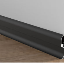 Load image into Gallery viewer, 15*80mm Black LED Skirting Light Aluminum Channel Profile for Toe Kick Line Baseboard Lighting (DK-MP1580)