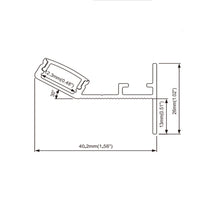 Load image into Gallery viewer, 40*26mm Architectural Drywall LED Strip Diffuser Aluminum Channel Profile for 12mm LED Strip Light (DK-DP4026)