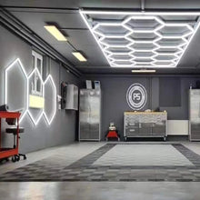 Загрузить изображение в средство просмотра галереи, Customized Hexagon LED Lighting Garage Led Light Ceiling Workshop Light For Garage Gym Basement Car Shop(DK-HGS403A)