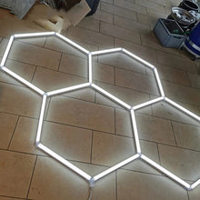 Load image into Gallery viewer, Customized Hexagonal LED Honeycomb Lighting Car Detailing Workshop Hex Grid Light System(DK-HGS404C)