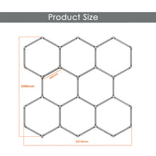 Load image into Gallery viewer, LED Hexagon Garage Lights Super Bright 8 Grid Hexagon LED Lights Car Detailing Ceiling Light for Garage Workshop(DK-HGS408A)