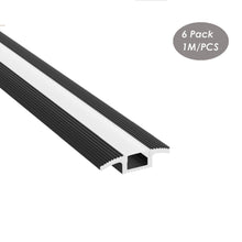 Load image into Gallery viewer, 44*11mm Floor Carpet LED Strip Diffuser Aluminum Channel Profile for 12mm LED Strip Light(DK-RP4411)
