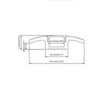 Load image into Gallery viewer, 44*11mm Floor Carpet LED Strip Diffuser Aluminum Channel Profile for 12mm LED Strip Light(DK-RP4411)