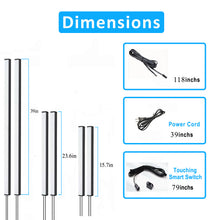 Carregar imagem no visualizador da galeria, Black LED Recessed Lighting Kit,Wood Slat Wall Panel LED Strip Light,3000K Touchable Switch Dimmable LED Wall Panel Lights for Living Room Bedroom Bathroom Stairs(Black-6PCS)