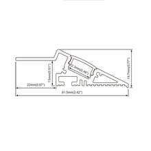 Load image into Gallery viewer, 62*20mm Wall to Floor Plaster LED Aluminum Profile LED Strip Light LED Drywall Profile Channel (DK-DP6220)