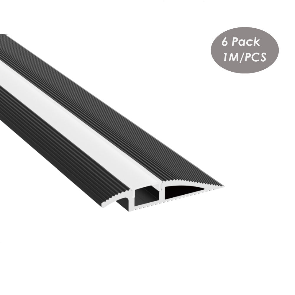 63*11mm Residential Floor LED Strip Diffuser Carpet Aluminum Channel Profile for 12mm LED Strip Light(DK-RP6311)