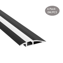 Load image into Gallery viewer, 63*11mm Residential Floor LED Strip Diffuser Carpet Aluminum Channel Profile for 12mm LED Strip Light(DK-RP6311)