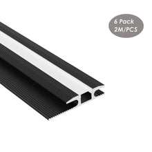Load image into Gallery viewer, 64*13mm Residential Floor Carpet LED Strip Diffuser Aluminum Channel Profile for 12mm LED Strip Light(DK-RP6413)