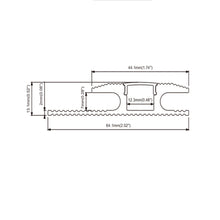 Load image into Gallery viewer, 64*13mm Residential Floor Carpet LED Strip Diffuser Aluminum Channel Profile for 12mm LED Strip Light(DK-RP6413)