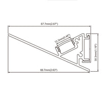 Load image into Gallery viewer, 68*30mm Architectural LED Profile Indirect Light Wall Washer LED Aluminum Channel Profile for LED Tape Light (DK-DP6830)