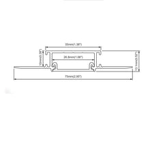Load image into Gallery viewer, 75*13mm Plaster Led Profile With Long Diffuser Drywall Led Profile Strip Housing Aluminum Led Channel for 12.5mm Thick Drywall (DK-DP7513)