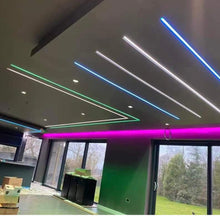 Load image into Gallery viewer, 90*19mm For Ceiling Light LED Drywall Channel Black Long Diffuser Recessed Drywall Plaster In Gypsum Aluminum LED Profile  (DK-DP9019)