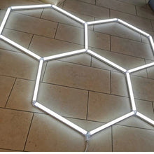 Lataa kuva Galleria-katseluun, Delkon Hexagon Led Light For Barber Shop Car Workshop Auto Detailing Gym LED Garage Hexagonal Lighting(DK-HGS401)