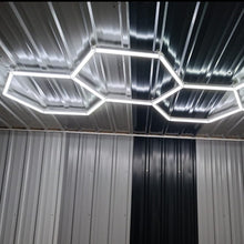 Lataa kuva Galleria-katseluun, Delkon Hexagon Led Light For Barber Shop Car Workshop Auto Detailing Gym LED Garage Hexagonal Lighting(DK-HGS401)