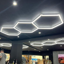 Lataa kuva Galleria-katseluun, Delkon Hexagon Led Light For Barber Shop Car Workshop Auto Detailing Gym LED Garage Hexagonal Lighting(DK-HGS401)