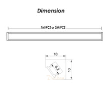 Load image into Gallery viewer, 10*10mm Corner Mounted Aluminum LED Profile with Milky Diffuser Cover for Kitchen Cabinet Lighting(DK-MP1010)