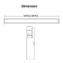 Load image into Gallery viewer, 119*18mm Indirect Lighting Trimless Recessed LED Profile Drywall Plaster-in with Light Strip Diffuser Cover(DK-DP11918)