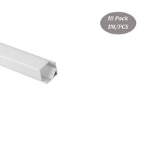 Load image into Gallery viewer, 16*16mm V Shape Aluminum Profile with Milky Diffuser Lense Cover for 8-10mm LED Strip Light(DK-MP1616B)