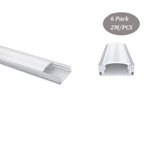 Load image into Gallery viewer, 17.5*7mm U-Shape Led Aluminum Channel Profile with Cover LED Channels and Diffusers with End Caps and Mounting Clips for Strip Light (DK-MP1707A)