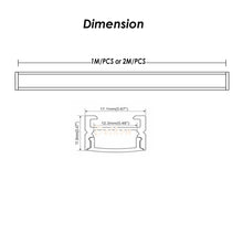 Load image into Gallery viewer, 17*12mm Magnet LED Aluminum Profile Channel With Milky Diffuser Cover for Under Cabinet Lighting(DK-MP1712)