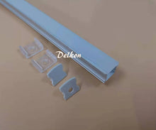 Load image into Gallery viewer, 17*15mm U Shape Aluminum LED Profile Spotless with Milky Diffuser Cover for 8-12mm Width LED Strips(DK-MP1715A)