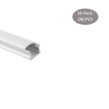 Load image into Gallery viewer, 17*15mm U Shape Aluminum LED Profile Spotless with Milky Diffuser Cover for 8-12mm Width LED Strips(DK-MP1715A)