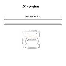 Load image into Gallery viewer, 17*18mm Magnet Aluminum Profile Cabinet LED Strip Channel Extrusion Track with Wire-Hidden Case(DK-MP1718)