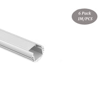 Load image into Gallery viewer, 18*16mm Aluminum Profile LED Half Round with Milky Diffuser Lense Cover for Closet/Wardrobe/Cabinet(DK-MP1816)