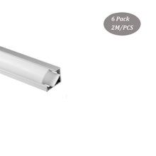 Load image into Gallery viewer, 19*19mm Corner Aluminum LED Profile 45 Degree with Milky Diffuser Lense Cover for Kitchen Under Cabinet Lighting(DK-MP1919A)