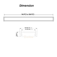 Load image into Gallery viewer, 19*7mm Architectural LED Profile for Strip Light With Milky Diffuser Cover,Aluminum Channel Extrusion Track(DK-MP1907)