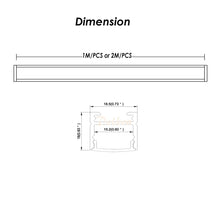 Load image into Gallery viewer, 19*16mm Magnet LED Profile,LED Strip Light Diffuser Channel With Milky Cover for Under Cabinet(DK-MP1916)