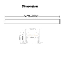 Load image into Gallery viewer, 19*16mm Magnet LED Channel,LED Strip Light Diffuser Profile With Milky Cover for Under Cabinet(DK-RP1916)