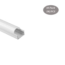 Load image into Gallery viewer, 20*20mm LED Strip Aluminum Profile with Round Milky Diffuser Cover for 8-16mm Width Strip Light(DK-MP2020C)