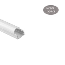 Load image into Gallery viewer, 20*20mm LED Strip Aluminum Profile with Round Milky Diffuser Cover for 8-16mm Width Strip Light(DK-MP2020C)