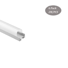 Load image into Gallery viewer, 20*27mm LED Strip Aluminum Profile Channel with Round Milky Diffuser Lense Cover for 8-17mm Width Strip Light(DK-MP2027A)