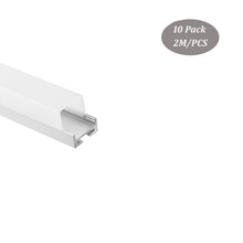 Load image into Gallery viewer, 20*27mm LED Strip Aluminum Profile with Square Milky Diffuser Lense Cover for 8-17mm Width Strip Light(DK-MP2027B)