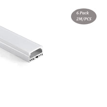 Load image into Gallery viewer, 23*16mm LED Light Strip Milky Diffuser Aluminum LED Profile with Better Heat Sinking for 8-20mm Width Strip Light(DK-MP2316)