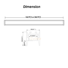Load image into Gallery viewer, 23*26mm Low Glare Aluminum LED Channel With Milky Diffuser Cover,Alu Profile Extrusion Track(DK-MP2326)