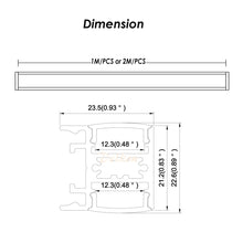Load image into Gallery viewer, 24*23mm Wall Light LED Profile Uplight and Downlight Aluminum Channel Extrusion Track for Architectural Designer(DK-MP2423)