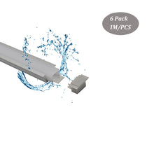 Load image into Gallery viewer, 25*11mm Recessed IP65 Waterproof Aluminum LED Profile for Strip Light With Milky Diffuser Cover for Outdoor