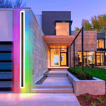 Load image into Gallery viewer, 1 PCS / Pack RGB LED Long Strip Wall Light Outdoor Waterproof IP65 Long Wall Lamp For Garden Porch Patio Entrance Garage Front Door Light