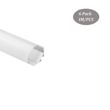 Afbeelding in Gallery-weergave laden, 30*30mm Corner Aluminum LED Channel with Milky Diffuser Cover for 8-20mm Width Strip Light(DK-MP3030A)