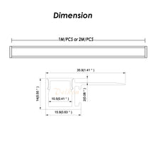 Load image into Gallery viewer, 36*14mm Plaster in LED Profile Wall Ceiling Aluminum LED Channel Extrusion Track for Architectural Home Theater(DK-DP3614)