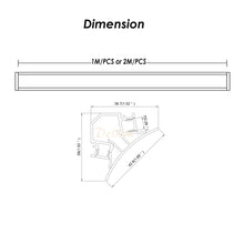 Load image into Gallery viewer, 39*39mm Corner Wall LED Aluminum Profile Channel Extrusion Track for Home Theater Automation Hotel(DK-MP3939)