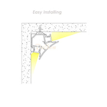 Load image into Gallery viewer, 39*39mm Corner Wall LED Aluminum Profile Channel Extrusion Track for Home Theater Automation Hotel(DK-MP3939)