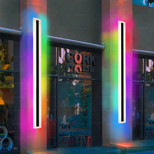Load image into Gallery viewer, 1 PCS / Pack RGB LED Long Strip Wall Light Outdoor Waterproof IP65 Long Wall Lamp For Garden Porch Patio Entrance Garage Front Door Light